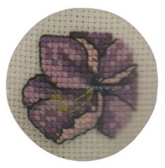 Knap Badges kit lilla blomst